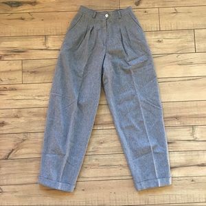 70s Liz Claiborne high waist wool tapered trouser